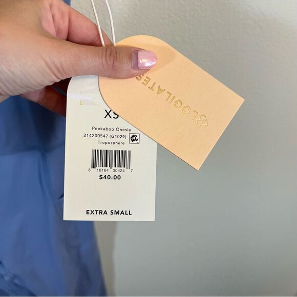 ✨ Blogilates Women's Peekaboo Onesie Flare Active Jumpsuit ~ Troposhere XS NWT - Picture 7 of 12